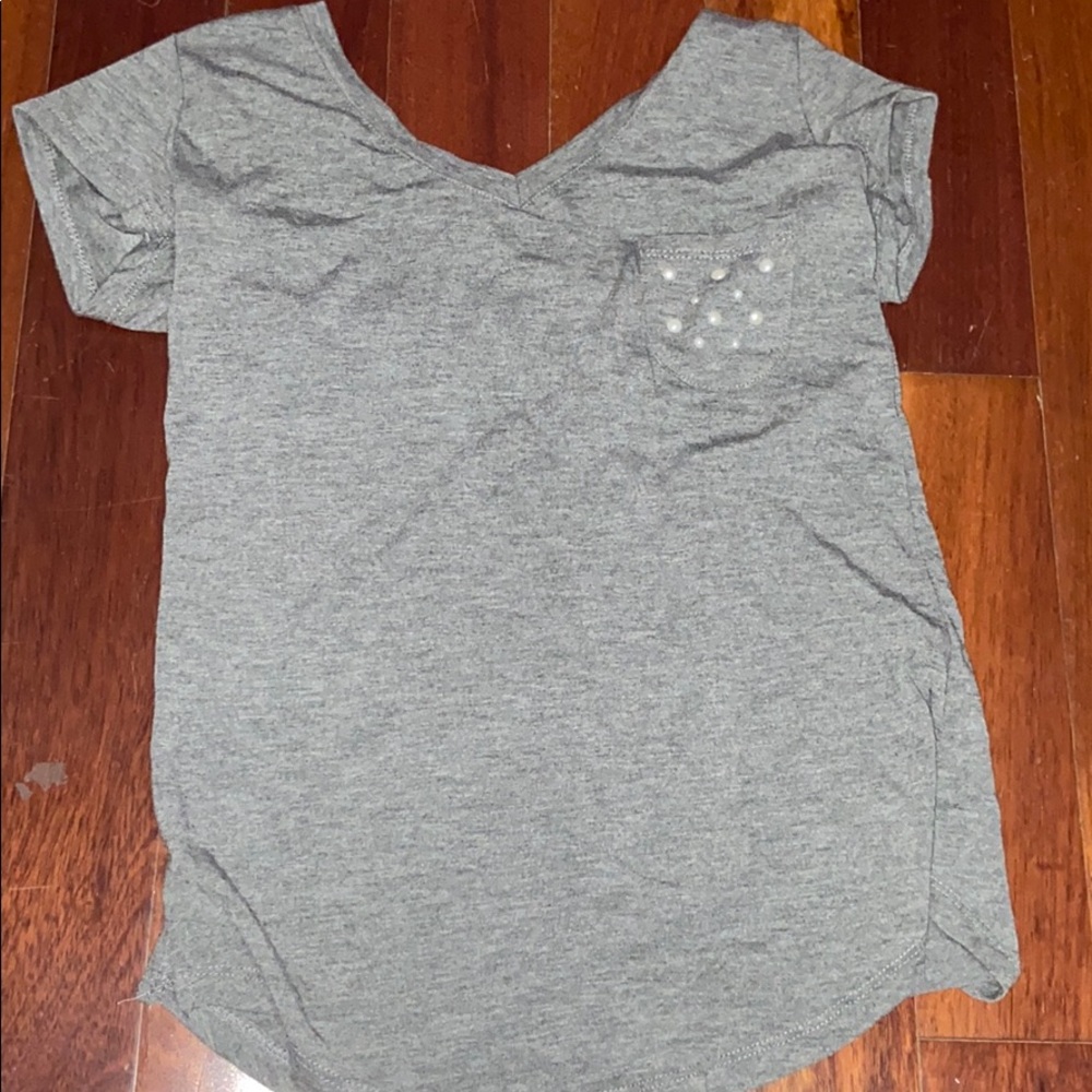 Grey V-Neck Tee